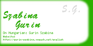 szabina gurin business card
